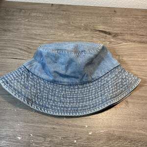 Vintage Rubi Cotton On Denim Bucket Hat Light Wash Blue Jean Casual